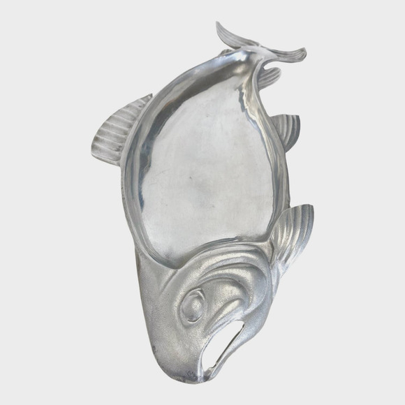 Salmon Shaped Serving Platter Pewtarex - Picture 7 of 13